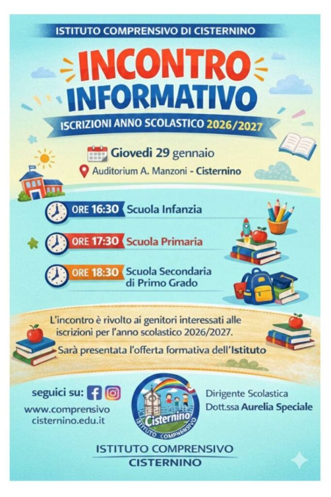incontro informativo all’Istituto Comprensivo