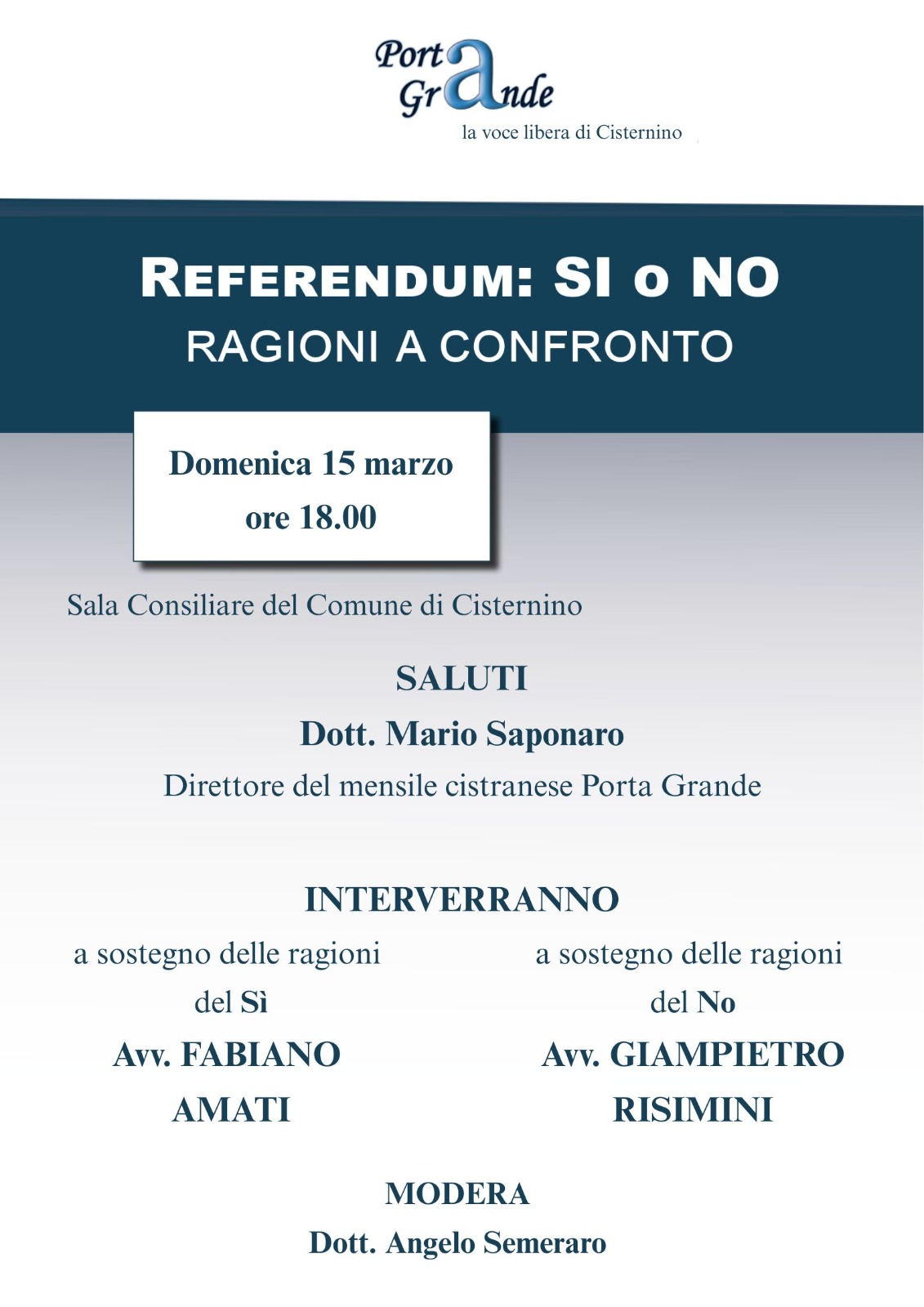 Referendum: SÌ o NO – ragioni a confronto 